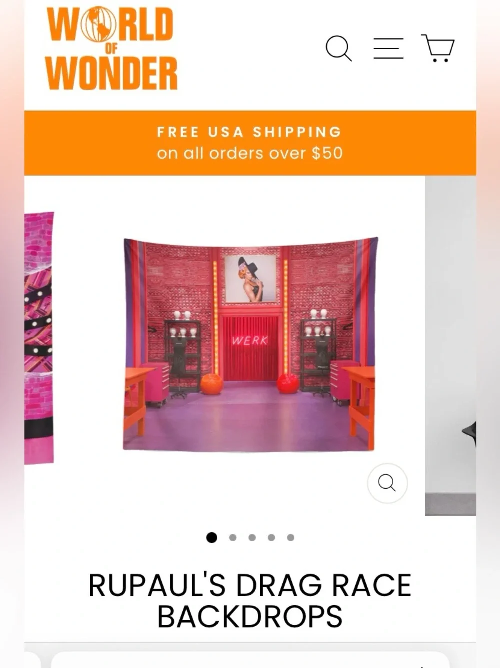 RuPaul’s Drag Race “WERK' background
